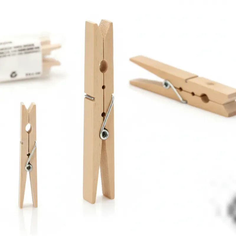 Set 24 pinzas medianas de madera