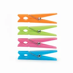 Set 24 pinzas de plástico grandes 