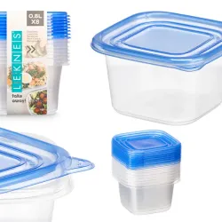 Set 8 fiambreras tapa cuadrada (880 ml)