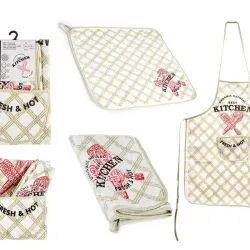 Set delantal paño cocina rizo fresh