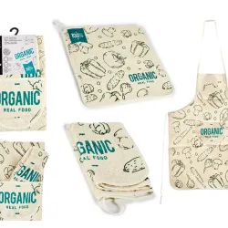 Set delantal paño cocina rizo orgánico