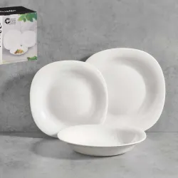 Set vajilla cuadrado opal (18 piezas)