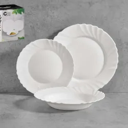 Set vajilla relieve opal (18 piezas)