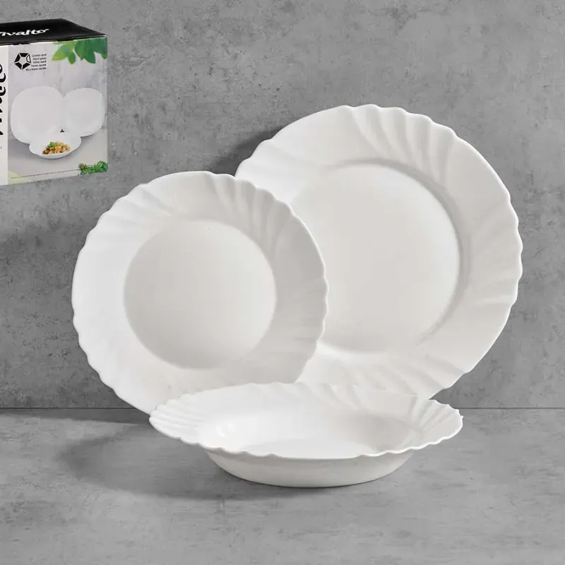 Set vajilla relieve opal (18 piezas)