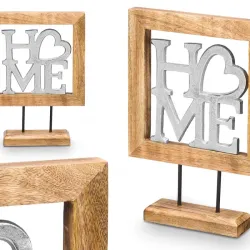 Soporte decoración home plateado