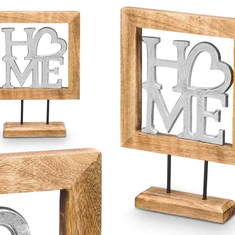 Soporte decoración home plateado