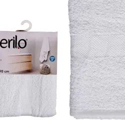 Toalla lisa color blanco (50 x 90)