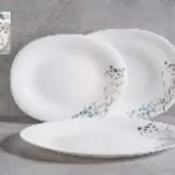 Vajilla cuadrada opal abstracto (18 piezas)