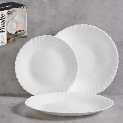 Vajilla redonda opal clásica (12 piezas)