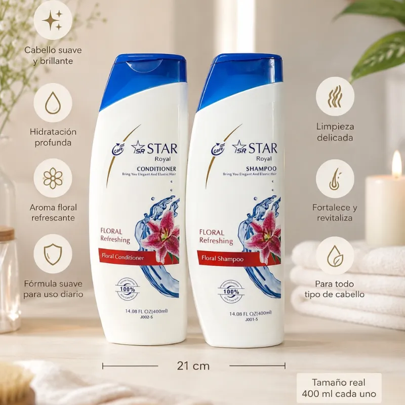 Juego de shampoo y acondicionador anti caspa