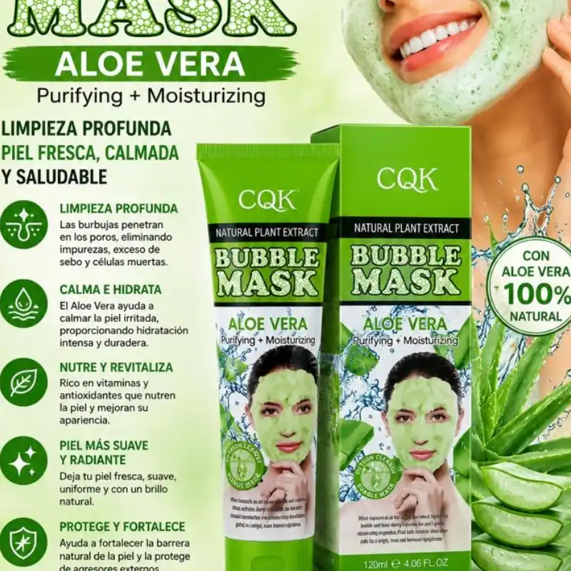 Mascarilla burbuja 🫧 de aloe