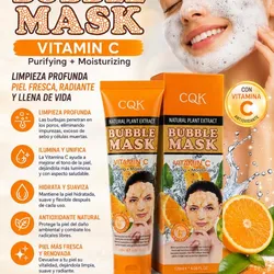 Mascarilla facial de burbujas 🫧 vitamina C