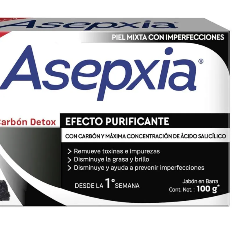 ASEPXIA Carbón Detox Jabón en Barra