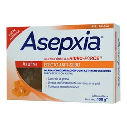 Asepxia Jabón Azufre Efecto Anti-sebo