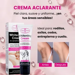 Crema blanqueadora para axilas, cuerpo y partes privadas