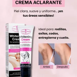 Crema blanqueadora para axilas, cuerpo y partes privadas