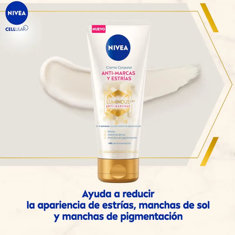 Crema Corporal NIVEA Luminous630 Anti-Marcas y Estrías. 