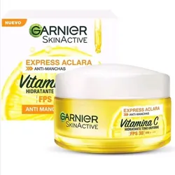 Crema Garnier Skin Active Face Express Aclara, tono uniforme con FPS30