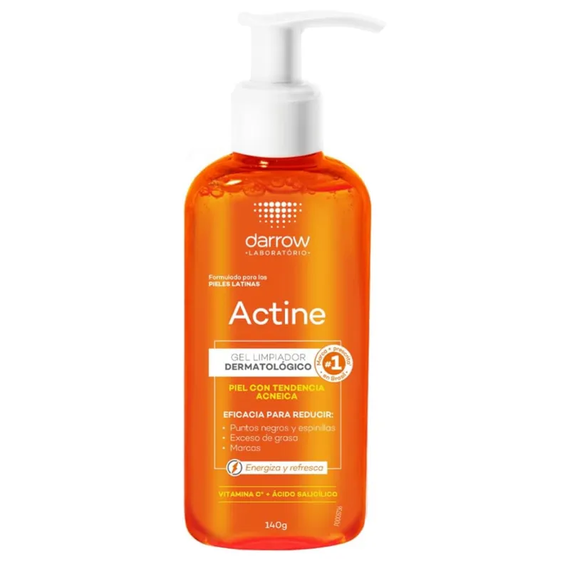 Darrow Actine Gel Limpiador Facial con Vitamina C y Ácido Salicílico