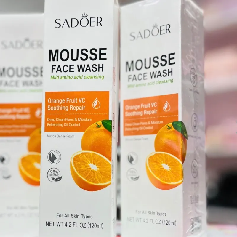 Espuma Limpiadora Sadoer Mousse Facial Naranja