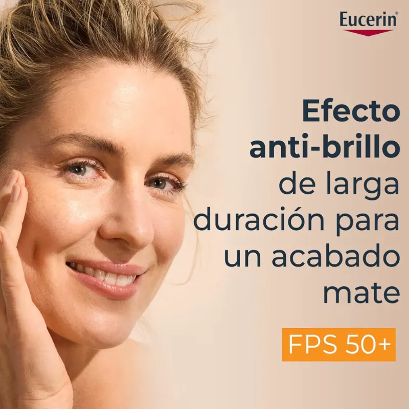 Eucerin Protector solar facial efecto mate toque seco Oil Control, , 50 ml