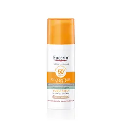 Eucerin Sun Oil Control tono medio, protector solar para piel grasa PS50+ 50ml.