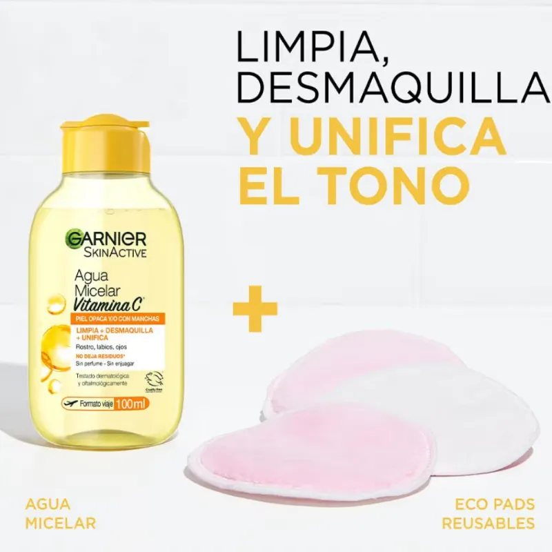 Garnier Agua Micelar Desmaquillante Express Aclara 100ml