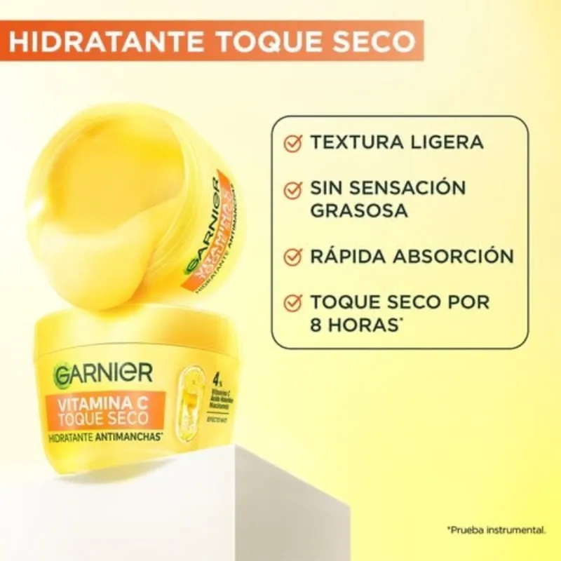 Crema Hidratante Toque Seco Vitamina C Garnier