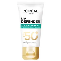 L'Oreal Paris UV Defender Anti Brillo Protector Solar Diario FPS50+ con Ácido hialurónico