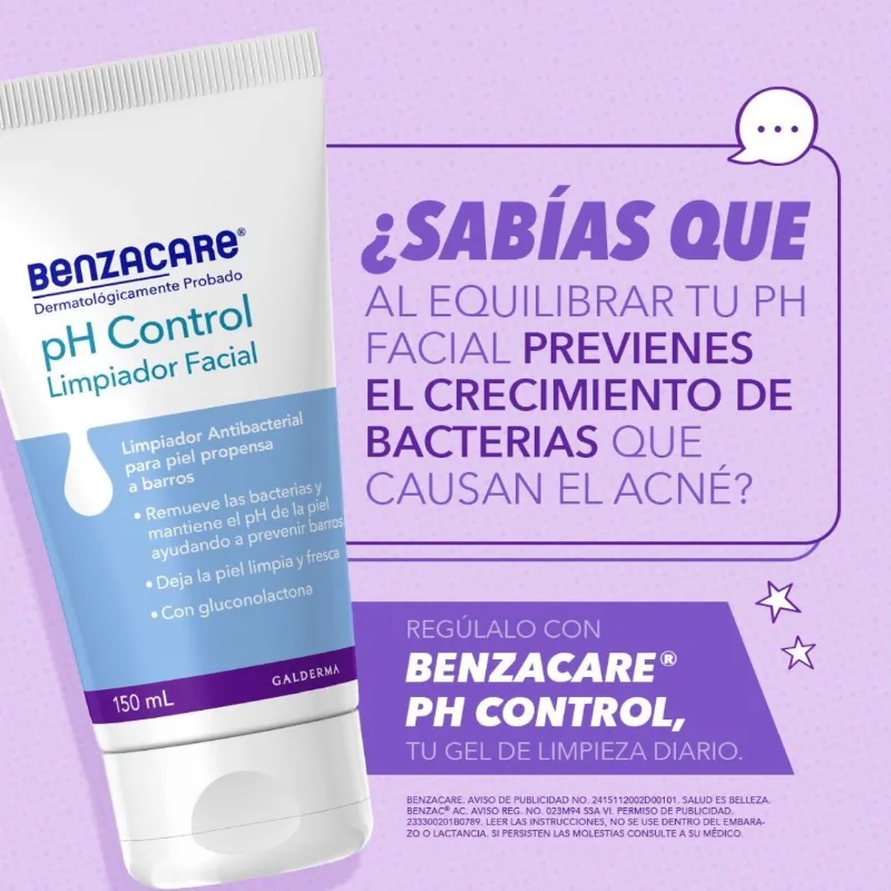 Limpiador Facial Benzacare pH Control 🧴