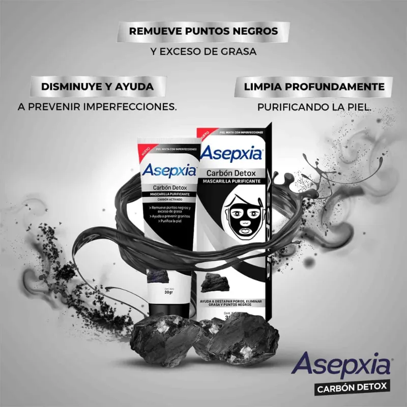 Mascarilla Asepxia Carbón Detox