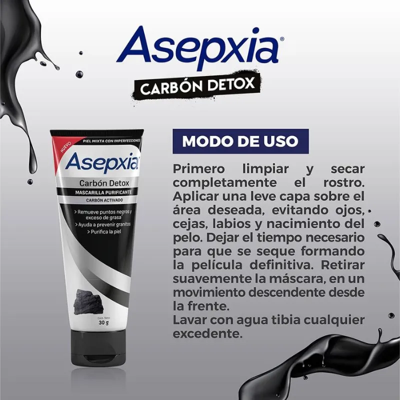 Mascarilla Asepxia Carbón Detox