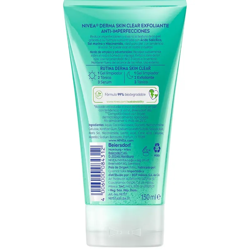 NIVEA Derma Skin Clear Exfoliante Anti-imperfecciones