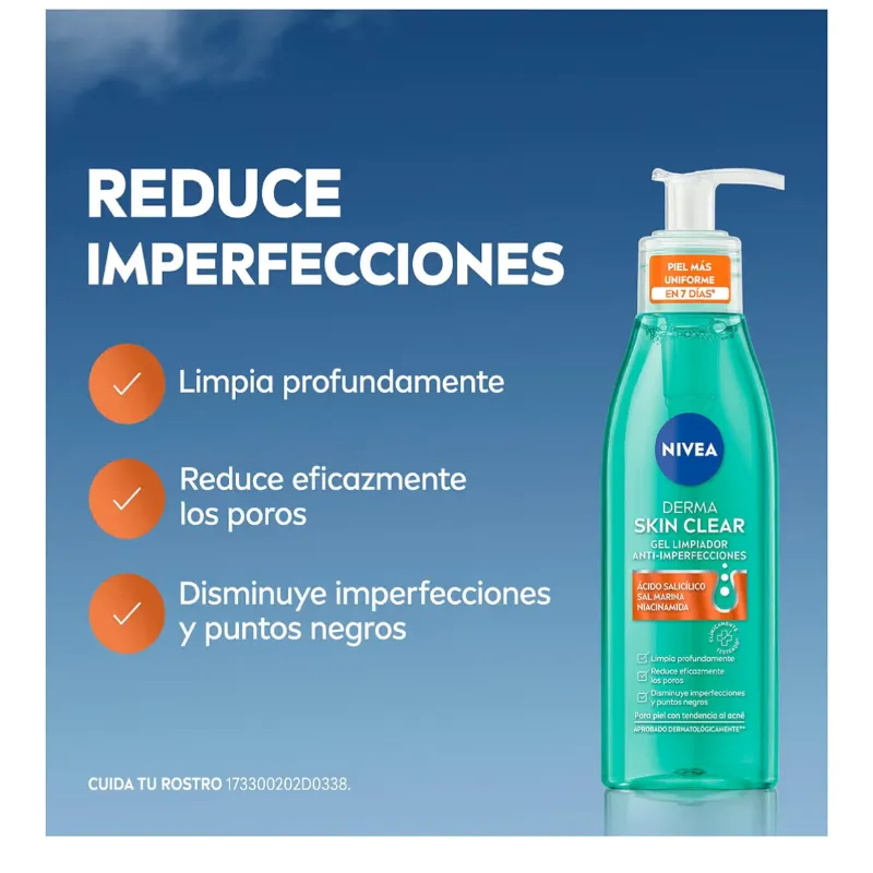 NIVEA Derma Skin Clear Gel Limpiador Anti-imperfecciones