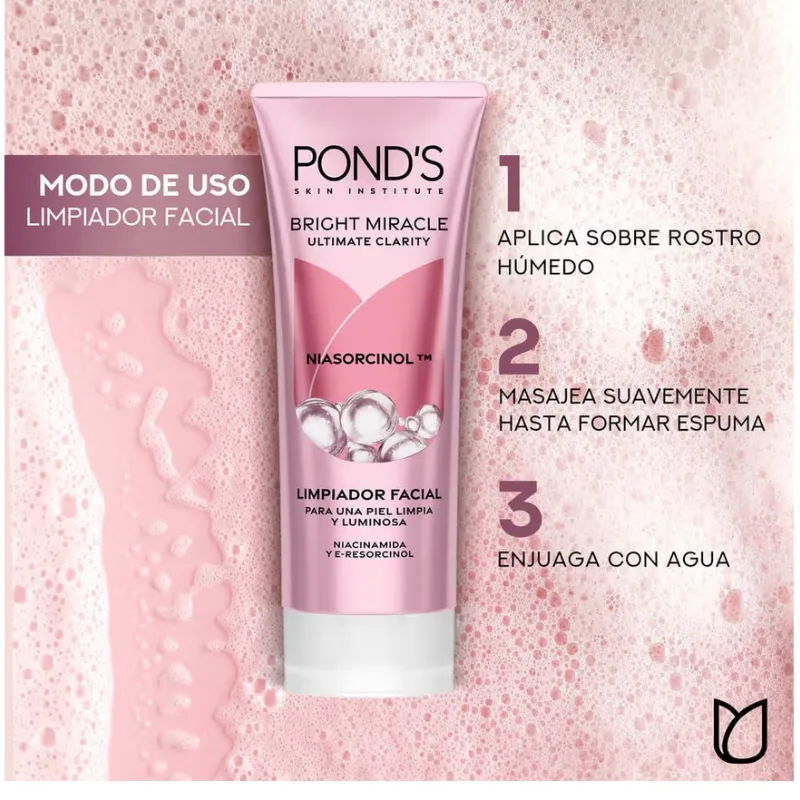 POND'S Limpiador Facial en Espuma Bright Miracle con Niasorcinol Anti-manchas