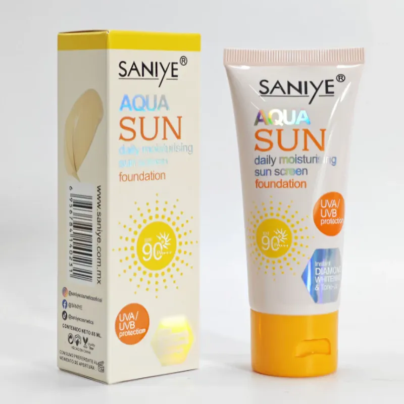 Protector Solar Saniye Aqua Sun con color