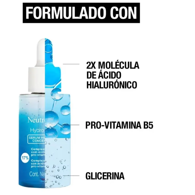 Serum Hidratante Concentrado facial Neutrogena Hydro Boost® Ácido Hialurónico 30ml