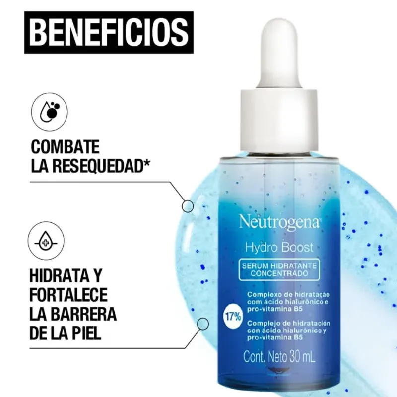 Serum Hidratante Concentrado facial Neutrogena Hydro Boost® Ácido Hialurónico 30ml