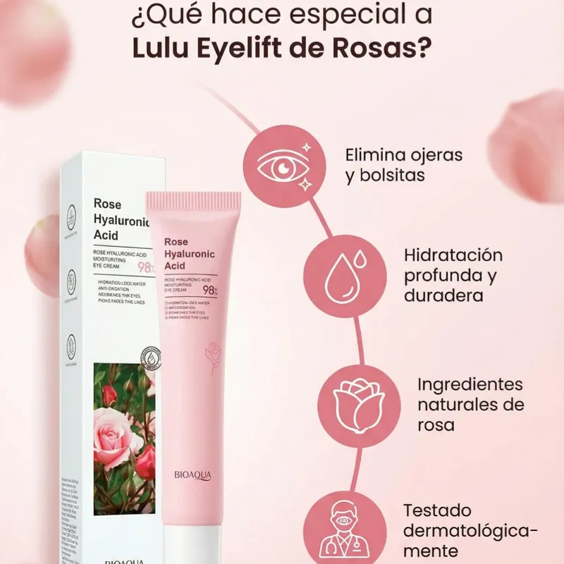 Contorno de Ojos de Rosas - Elimina Ojeras y Bolsitas