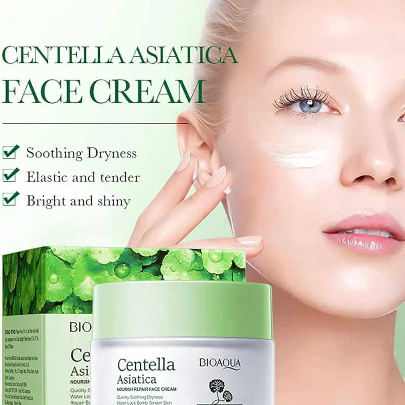 Crema facial Hidratante & Reparadora de Centella Asiática 50g | BIOAQUA