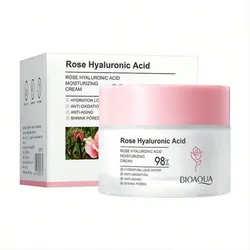 Crema Hidratante Bioaqua Ácido hialuronico y rosas 