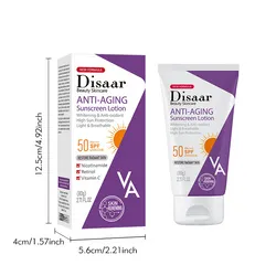 Disaar Protector Solar Spf 50 Alta Protección Respirable con Color Antioxidante Retinol Blanqueador Bloqueador Solar