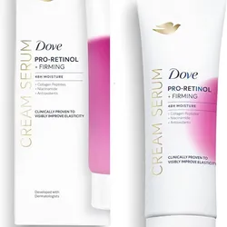 Dove Suero de crema corporal Pro-Retinol + reafirmante para elasticidad y firmeza, con péptidos de colágeno, loción de niacinamida y antioxidantes, 8 onzas
