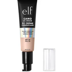 e.l.f. Camo CC Cream, base facial de cobertura media a completa, con SPF 30 que corrige el color, ofrece un acabado aerógrafo