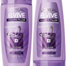 L'Oreal Paris Elvive Volume Filler - Juego de champú y acondicionador espesante, 12.6 onzas cada uno