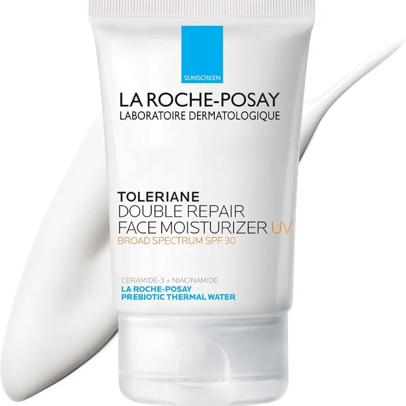 La Roche-Posay Toleriane - Hidratante de doble reparación para la cara, de uso diario, con protector solar FPS 30 UV, niacinamida y glicerina, sin aceite