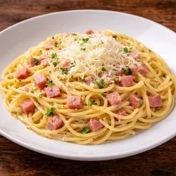 Spaguetti Napolitano con Jamón