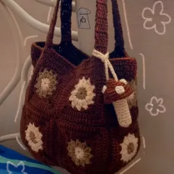 Bolso flores granny square
