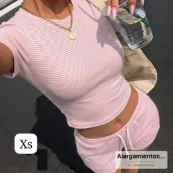 Conjuro short y blusa rosado