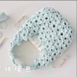 Crochet flowers bag
